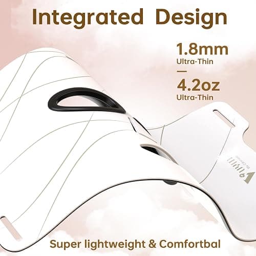 VYM Red Light Therapy for Face: Super Lightweight 292 LEDs High-Energy Red Light Therapy Mask Infrared LED Face Mask Light Therapy at Home Travel 2mm Thickness - White thumbnail 5