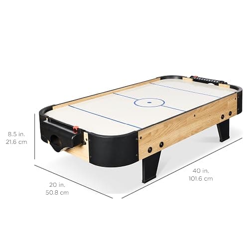 Best Choice Products 40in Portable Tabletop Air Hockey Arcade Table for Game Room w/ 100V Motor, Electric Fan, 2 Strikers, 2 Pucks thumbnail 7