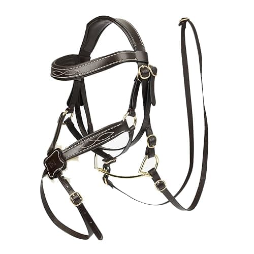 LeMieux Hobby Horse Grackle Bridle Brown - Padded Leather and Soft Lambswool - Educational Toy - Stuitable for Ages 8+ - Image 1