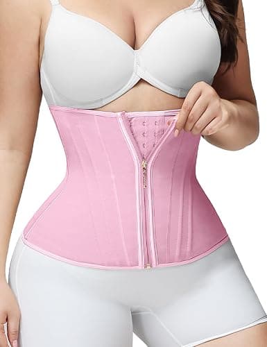 SHAPSHE Waist Trainer for Women Tummy Control Workout Waist Cincher Corset Shapewear Postpartum Body Shaper with Zipper Hook - Image 1