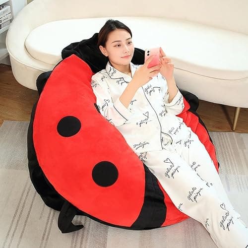LELEBEAR Giant Wearable Ladybug Pillow, Cute Warm Wearable Ladybug Pillow (150cm/59.0in) thumbnail 2