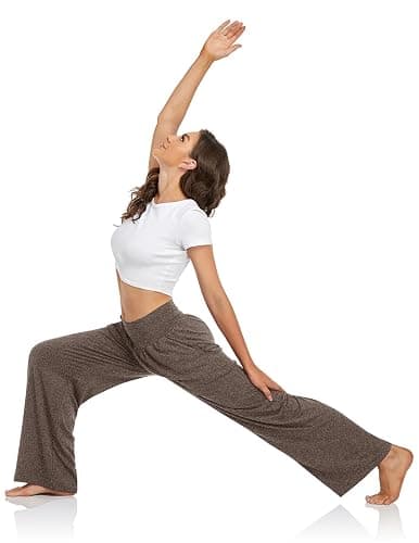 UEU Women's Casual Loose Wide Leg Cozy Pants Yoga Sweatpants Comfy High Waisted Sports Athletic Lounge Pants with Pockets thumbnail 4