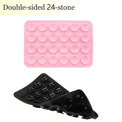 6 Pcs Silicone Double-Sided Suction Phone Reusable Detachable Mount | Sticky Phone Grip Hands-Free for Selfies & Videos,easy to remove and reposition Gift for Content Creator thumbnail 3
