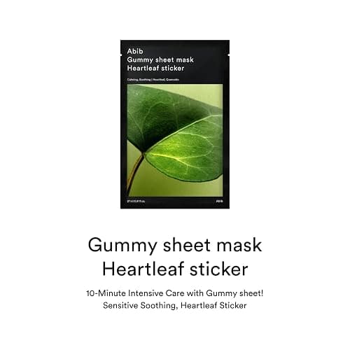 Abib Gummy Sheet Mask 10 Sheets Heartleaf (Soothing) thumbnail 2