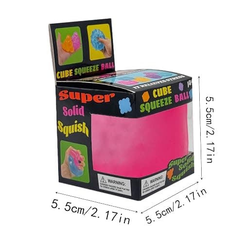 Premium Big Block Squeez'M Cube – 35% Larger Than The Standard Cube, Adults - Sensory Fidget for Stress Relief, Focus & Play – Colorful, Durable, Gift-Ready - Image 1