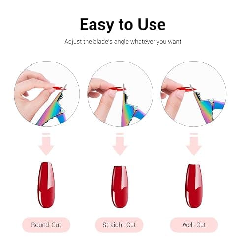 MelodySusie Nail Clippers Tip Cutters for Acrylic False Fake Gel Artificial Nails Rustproof Sharp Professional Manicure Pedicure Trimmer Nail Care Tools (Colorful, Small) thumbnail 5