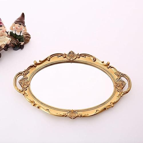 XPXKJ 7 Inch Vintage Heart Mirror - Elegant Desk Makeup Mirror with Double Sided 360 Degree Rotation Vanity Mirror for Coquette Room Decor (Beige 1pcs) - Beige thumbnail 9