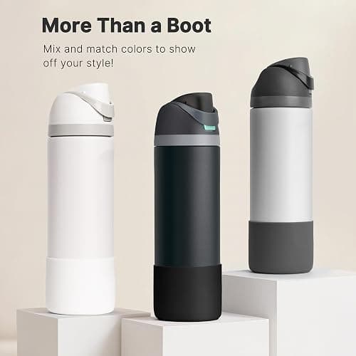Lpaacat Silicone Boot for Owala 24 oz Water Bottle, Anti-Slip Protective Sleeve Bottom Cover for Owala Twist/FreeSip/Flip Stainless Steel Water Bottle(White) thumbnail 7