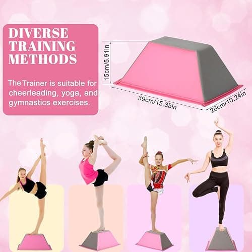 Seenelling 7pcs Stunt Cheer Flyer Training Set, PU Non-slip Flyer Stand, Lightweight Cheerleading Equipment, Stretch Strap, Rotating Board, Ankle Strap, Core Strength Balance Training thumbnail 3