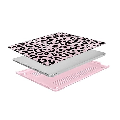 MOSISO Compatible with MacBook Air 13 inch Case 2021 2020 2019 2018 Release A2337 M1 A2179 A1932 Retina Display, Plastic Leopard Grain Hard Shell Case&Keyboard Cover&Screen Protector, Pink thumbnail 4
