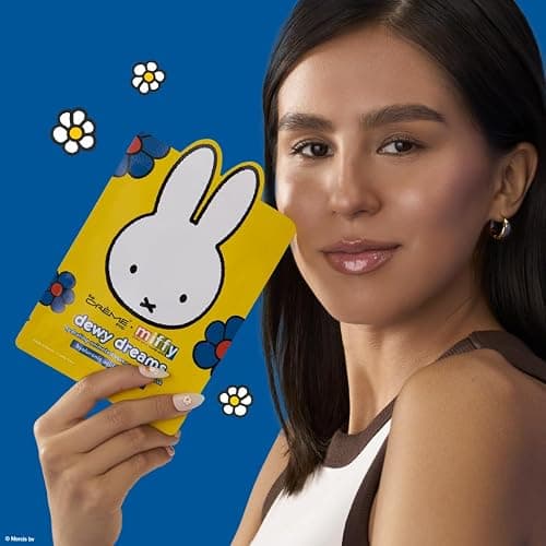 The Crème Shop x Miffy Dewy Dreams Hydrating Animated Essence Sheet Mask with Hyaluronic Acid & Squalane, Deep Moisture, K-Beauty, Cruelty-Free, Gentle Care for All Skin Types (Pack of 5) thumbnail 3