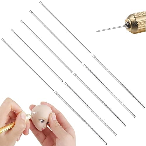 Juinte 10 Pieces Rerooting Tool for Doll Hair Rooting Reroot Rehair Needles Stainless Steel Doll Making Kit Reborn for DIY Tools Supplies - Image 1