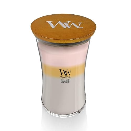 WoodWick Island Getaway Trilogy Gifts for Women and Men, 21.5 oz Large Hourglass Trilogy Candle with Crackling Wick thumbnail 3
