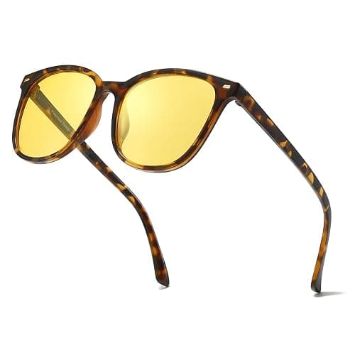 Myiaur Polarized Night Vision Glasses for Women, Anti Glare Driving Vision Glasses with Yellow Lens, UV400 Protection - Image 1