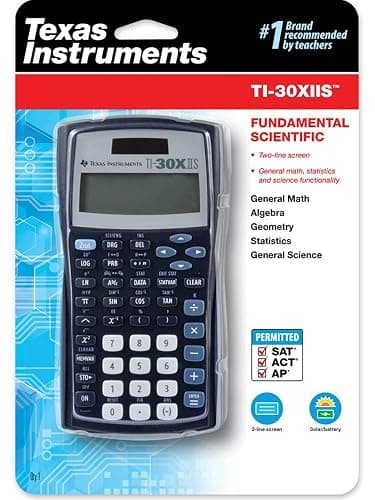 Texas Instruments TI-30XIIS Scientific Calculator, Black with Blue Accents - Black - 1 Pack - Single Pack thumbnail 3