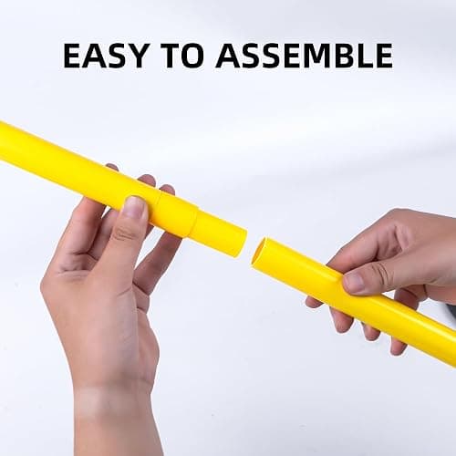 Desyeryamimi 5 FT Agility Training Poles for Soccer/Dog/Horse,Adjustable Football Basketball Speed and Agility Training Equipment,Set of 4 with Round Rubber Base thumbnail 4