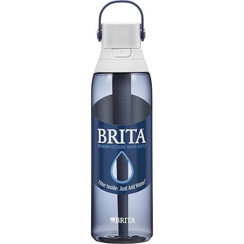 Brita Hard-Sided Plastic Premium Filtering Water Bottle, BPA-Free, Reusable, Replaces 300 Plastic Water Bottles, Filter Lasts 2 Months or 40 Gallons, Includes 1 Filter, Night Sky - 26 oz. thumbnail 8