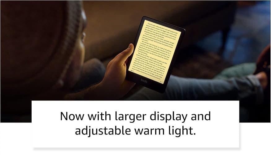Amazon Kindle Paperwhite (8 GB) – Now with a larger display, adjustable warm light, increased battery life, and faster page turns – Black thumbnail 8
