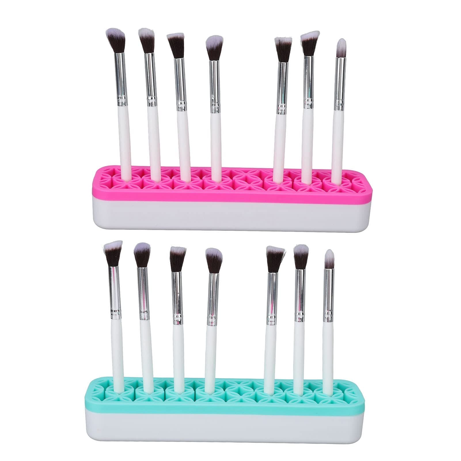 BestAlice 2Pcs Silicone Makeup Brush Holder, Portable Makeup Brush Stand, Cosmetics Brush Nail Pen Tool Storage Box Stand Makeup Container Holder for Pen Eyeliner thumbnail 9