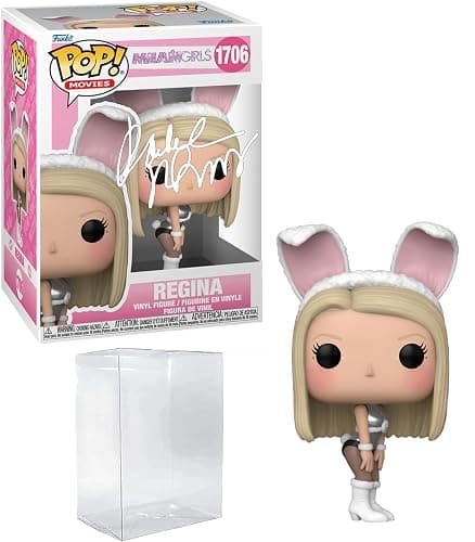 Rachel McAdams Regina George #1706 Bunny Costume Facsimile Signed Reprint Laser Autographed Funko POP! Movies Mean Girls Figurine with Protector Case thumbnail 3