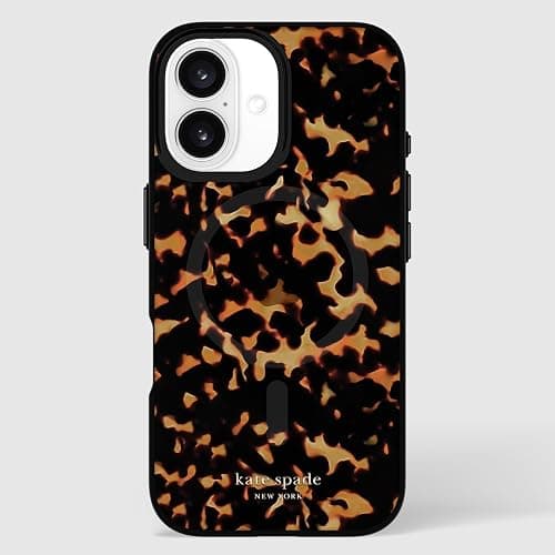 kate spade new york iPhone 16 Case - Compatible with MagSafe - Designer Phone Case - Tortoise thumbnail 8
