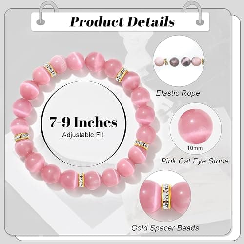 DUQGUHO Healing Bracelets for Women Anxiety Crystal Bracelet 10mm Stretch Stone Jewelry Crystal Gifts for Women thumbnail 4