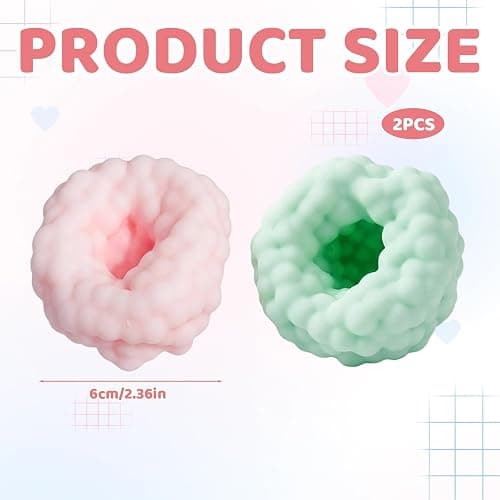 2 PCS Crunchy Squishy Stress Ball, Sand Squishy Sensory Tool for Stress Relief and Fidgeting, Red and Green Set with Dual-Texture Design for Office and Home Use, Bundle with Unique Crunchy Feel thumbnail 3