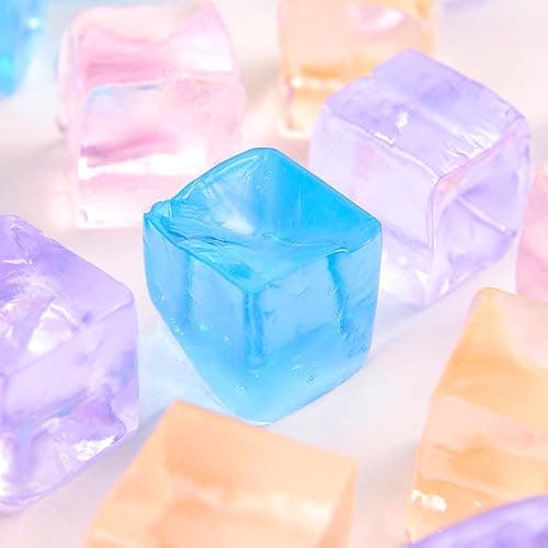 24Pcs Stress Balls Fidget Toys Adults, Ice Cube Squeeze Toys - Square Squeeze Ball Sensory Toys, Squeeze Toys - Small, Stress Balls for Adults, Easter, Christmas, Party Favors, Stocking Stuffers thumbnail 6