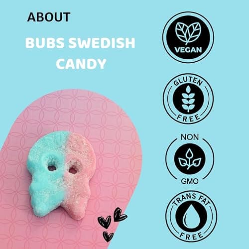 Bubs Swedish Candy 0,5 lb, Swedish Candy Bubs Mix, Skulls, Swedish Godis, Gummy Candy thumbnail 6