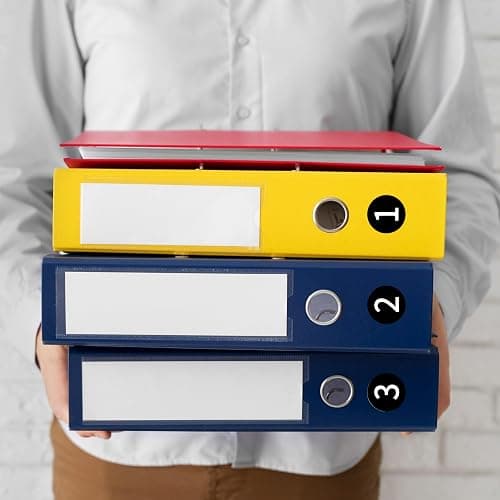 Number Stickers, 1-50 Consecutive Number Labels, 1.18 Inch Self Adhesive Vinyl Labels, Black Waterproof Round Number Decals for Inventory, Storage, Organization, Boxes, Lockers Indoor Outdoor thumbnail 4