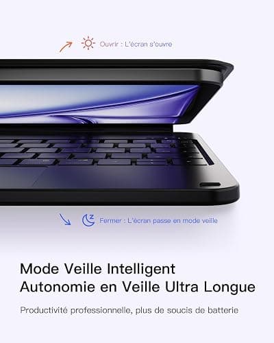 CELUI QUE JE PRÉFÈRE : Inateck Housse Clavier magnétique pour iPad 10e génération 10,9 pouces/11e génération 2025 A16 11 Pouces : Support Flottant, rétroéclairage 7 Couleurs et trackpad, KB09119-10 thumbnail 8