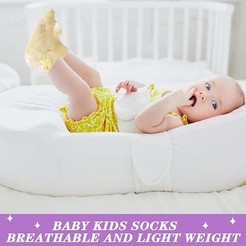 Hillban 9 Pairs Baby Lace Socks Girls' Ruffle Socks for Newborn Infants Princess Frilly Lace Cotton thumbnail 3