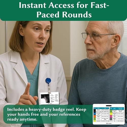 Medical SLP Badge Reference Cards with Reel - Speech Language Pathologist Cheat Sheet - 32 Pages Acute Care Guide for Dysphagia, Neuro, Trach - Speech Therapist Gifts & Student Must Haves thumbnail 4