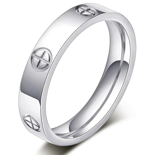 Love Promise Gold Ring for Women: Dainty Stainless Steel Ring Cubic Zirconia Wedding Band Engagement CZ Friendship Rings 18K Gold Silver Rose Gold Plated Birthday Gifts Dainty CZ Jewelry Size 5 6 7 8 9 10 - Image 1