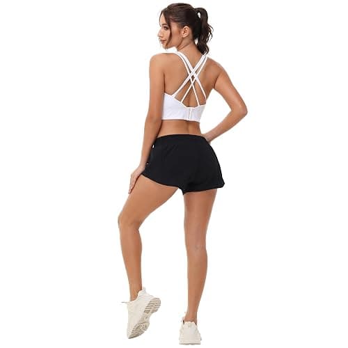 Aurefin Lightweight Athletic Shorts for Women, Quick Dry Run ning Shorts with Zip Pocket and Liner Womens Gym Workout Shorts thumbnail 8