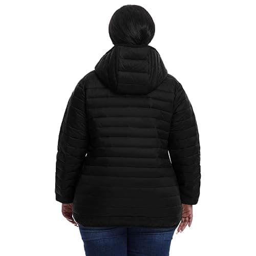 HHE Plus Size Women's Packable Puffer Jacket 1X-6X Water-Resistant Lightweight Winter Coat(Exclusively for Plus Size) thumbnail 3