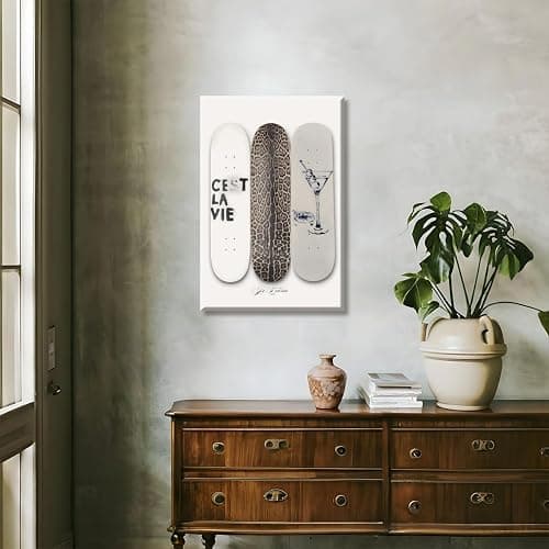 Dirty Martini Poster New York City Girl Wall Art Trendy Leopard Skateboard Posters Canvas Print Fashion Girly Room Aesthetic Decor for Bedroom 8x12inch Unframed thumbnail 7