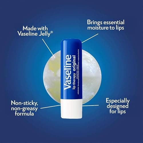 Vaseline Lip Therapy Original 8-Pack – Lip Moisturizer for Dry, Cracked Lips, 0.16 Oz Ea thumbnail 4
