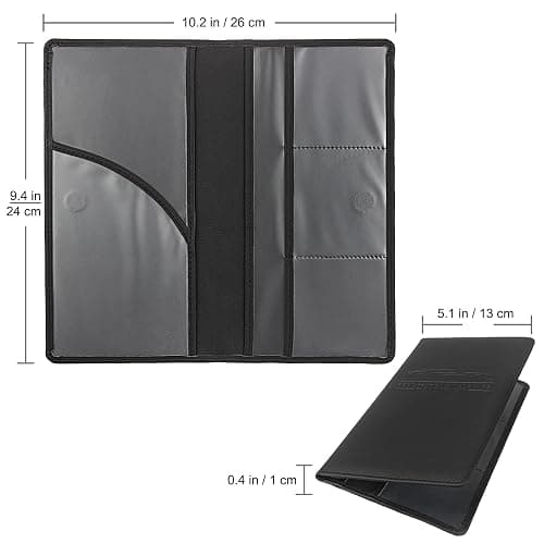 LumiMokki Premium Car Registration & Insurance Card Holder with Magnetic Shut, Vehicle Glove Box Car Organizer - For Documents, Cards, License (Black) thumbnail 2