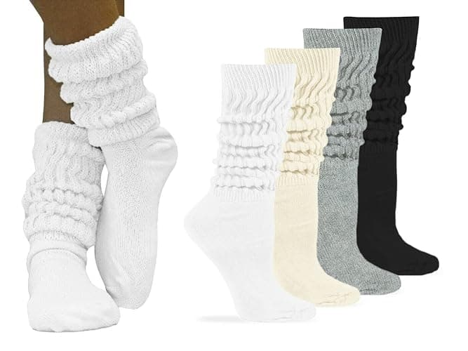Jefferies Socks Womens Slouch Cotton Knit Socks 3 Pair Pack thumbnail 2
