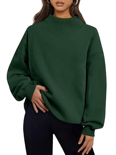 Trendy Queen Womens Oversized Sweatshirts Turtleneck Pullover Long Sleeve Hoodies Tops Fall Fashion Outfits 2025 Clothes - Image 1