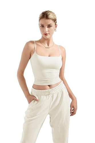 SUUKSESS Women Double Line Square Neck Tank Top Summer Y2K Going Out Basic Cami Shirt thumbnail 2
