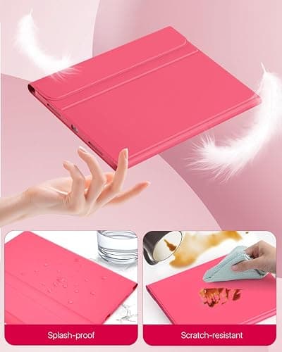 MoKo for iPad (A16) 11th Generation Case with Keyboard 11 inch 2025, iPad 10th Generation 10.9 inch Keyboard Case with Pencil Holder, Multi-Angle Detachable Bluetooth Keyboard, Pink thumbnail 7