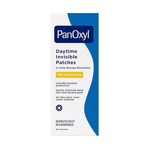 PanOxyl Daytime Invisible Patches, Salicylic Acid, 40ct, 20 Large & Small | Help Manage Blemishes, Unclog Pores & Exfoliate, Soothing Centella, Latex-Free, Vegan, All-Day Protection, For All Skin Types - Image 1