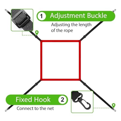 OwinMax 6x6FT Baseball Net, Baseball & Softball Training net with Batting Tee, Strike Zone & Circular Target and Weighted Ball, Portable Design with Compact Storage,Great for Kids thumbnail 6