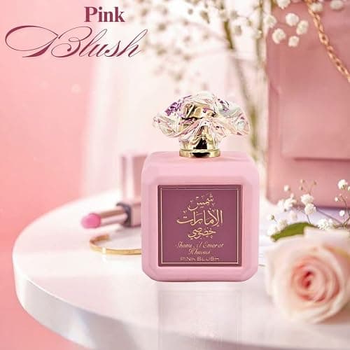 Ard al Zaafaran Pink Blush Shams Al Emarat Khususi, Marshmallow Blush Perfume For Women, Eau de Parfum - 100 ML (3.4 OZ) Romantic & Sweet Arabian Perfume - A Captivating Scent wrapped in Pink Bottle thumbnail 3