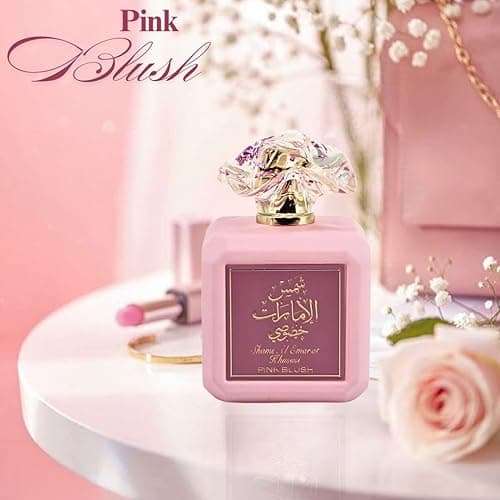 Ard al Zaafaran Pink Blush Shams Al Emarat Khususi, Marshmallow Blush Perfume For Women, Eau de Parfum - 100 ML (3.4 OZ) Romantic & Sweet Arabian Perfume - A Captivating Scent wrapped in Pink Bottle thumbnail 4