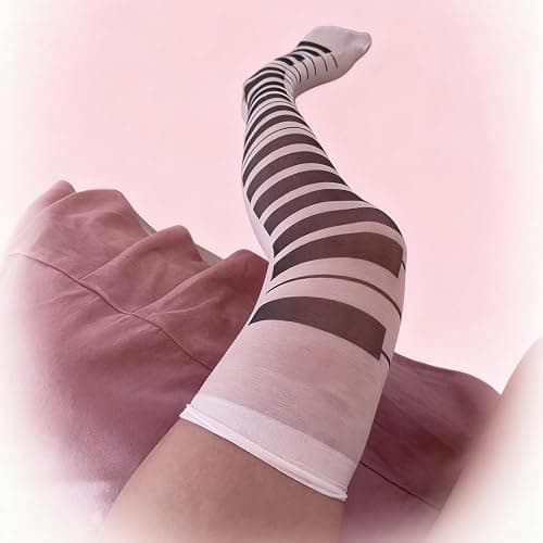 DINGXIANGJU Y2K Scene Whimsy Twee Piano Funky Tights Emo Grunge Women Music Note Legging Clothes Accessories thumbnail 5