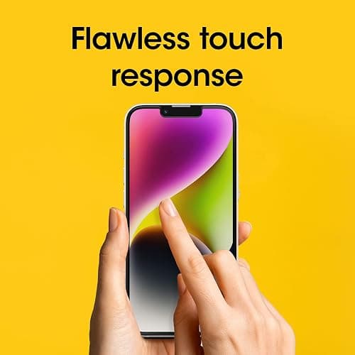OtterBox TRUSTED GLASS Screen Protector for iPhone 14, iPhone 13 & iPhone 13 Pro, Flawless Touch Response, Fingerprint Resistant, Precision Fit, Vibrant Clarity thumbnail 7