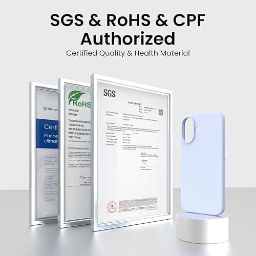 ORNARTO Coque pour iPhone 17 (6,3") - en Silicone Liquide, Protection Antichoc Complète, Intérieur Doux en Microfibre - Bleu Clair thumbnail 7